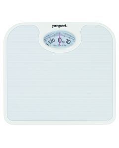 Propert 130kg Mechanical Bathroom Scale - White (Kilo/Stone Weight Checker)