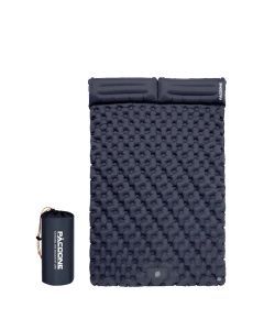 Extra-Wide Double Inflatable Camping Mattress Folding Pad Blue