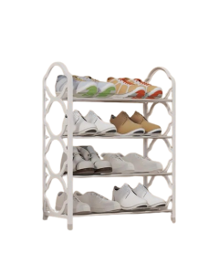 Step up your organization game with this stylish and functional shoe rack