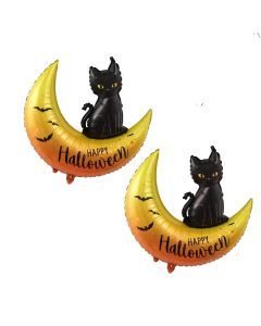 Black Cat Moon Balloons Halloween Party Set (2pcs)