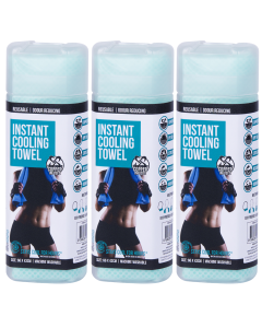 3x Instant Cooling Towel Bulk - UPF 50+ Ice Cold Sports Absorbing Sweat Towel (Chemical Free)
