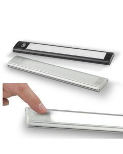 LED Autolamps 40260SMCU Interior Strip Lamp with  On/Off Touch Switch 12 Volt, Single blister, Silver Finish