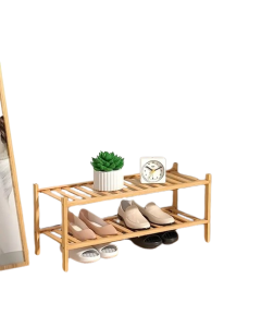 Bamboo Shoe Rack: Stack & Fold Design