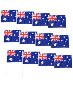 12x Australian Hand Flag Bulk (30x45cm) – Perfect for Australia Day Celebrations