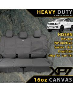 Nissan Navara Series 1 & 2 Heavy Duty XP7 Canvas Rear Row Seat Covers (Available)