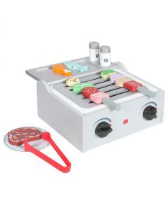 Traderight Group  Kids Kitchen Play Set Wooden Toys Children Cooking BBQ Role Food Home Cookware