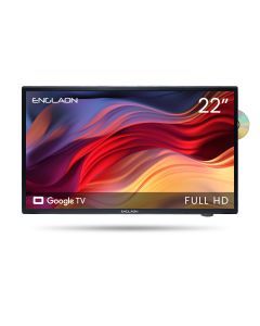 ENGLAON 22’’ Full HD 12V Google TV With Built-in DVD Player, Chromecast & Bluetooth