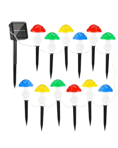 Twelve Glowing Mushrooms: A Solar-Powered Christmas Delight