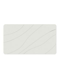 Hard Diatomite Large Bath Mat Quick Dry Anti Slip 76.2cm - Off White & Wave Line Design