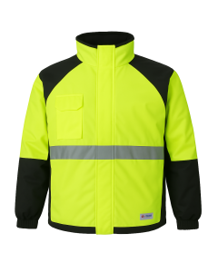 HUSKI Miner Hi Vis Reflective Waterproof Jacket - Yellow (Industrial Safety Workwear 918015)