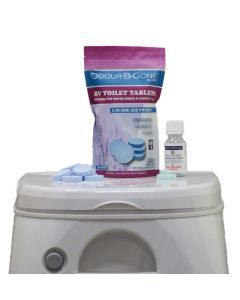 Odour B Gone 25x8g RV Toilet Tablets With 10x2g Mini Oxygen Tablets