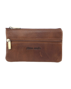 Pierre Cardin Womens Genuine Leather RFID Coin Purse Wallet - Cognac