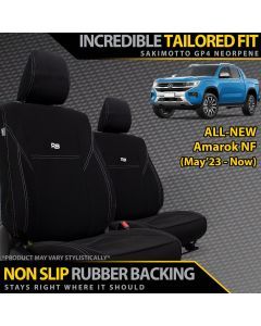 Volkswagen All-New Amarok NF Neoprene 2x Front Row Seat Covers (In Stock)
