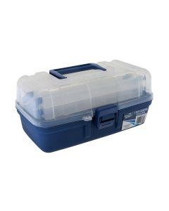 Jarvis Walker 2 Tray Clear Top Fishing Tackle Box - Tackle Storage Box -Tool Box
