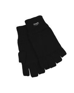 Dents 3M Thinsulate Womens Fingerless Black Knit Gloves - Polar Insulation Thermal