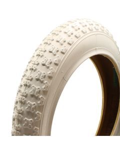 Duro 12 1/2" x 2 1/4 All White Rubber Pram Buggy Bike or Stroller Tyre