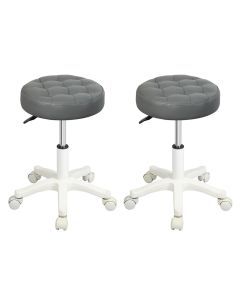 Levede 2x Bar Stools Rolling Salon Chair Swivel Stool Adjustable Height Work SPA