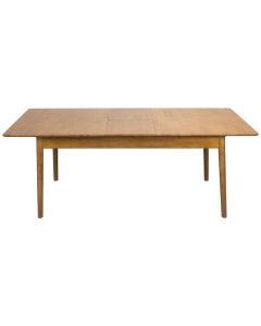 Levede Dining Table Extendable 1.6-2m Rubber Wood Frame Rectangle 8-10 Seater