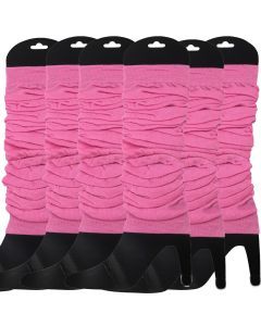 6x Light Pink Leg Warmers Bulk Pack - Womens Dance Costume/80s Party