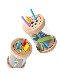 Wooden Color Sorting Cup Toy for Youngsters