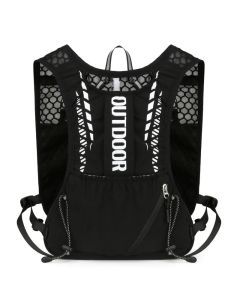 Black 5L Breathable Hydration Vest Pack - Sweat-Wicking Running Bag, Cross-border Cycling Backpack, Marathon Trail Travel Nylon Hiking Pack