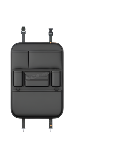 6-Pocket Car Backseat Organizer Waterproof PU Leather Storage Bag Black