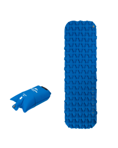 Inflatable Camping Mattress with Air Bag Blue