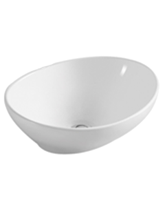 White Oval Ceramic Bathroom Basin