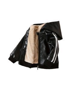 Boys’ Hooded Winter Jacket Plush Windproof Coat