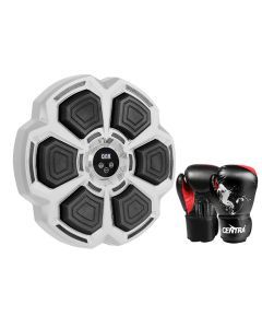 Centra Electronic Punching Box Grey Music Machine Bluetooth 12 OZ Boxing Glove