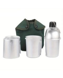 4-Piece Military Cookware Set Silver