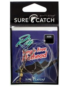 Surecatch Size 2/0 Tangle Free Flathead Rig with Chemically Sharpened Hooks