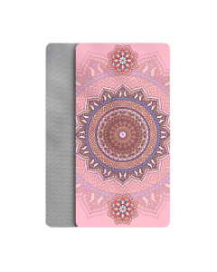 Foldable TPE Yoga Mat Pink Non-Slip