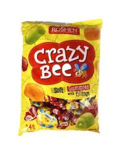 ROSHEN 1kg Crazy Bee Soft Gummies Lollies w/ Fruit Juice Fillings (146 Candies) - Made in Ukraine