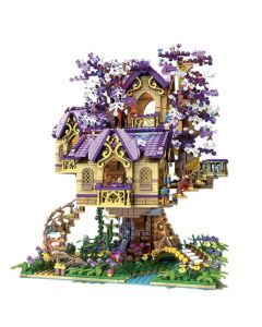 Purple Fairy Tree House 2242PCS Modular Building Blocks Bricks Educational Toys Birthday christmas Gift