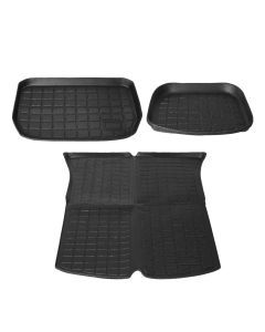 Manan Tesla Model Y Floor Mats Front Rear Trunk +Toolbox Anti-Slip Car Carpets