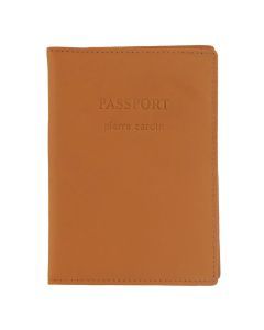 Pierre Cardin Slim Leather Passport Cover - Apricot Orange (RFID Blocking Holder)