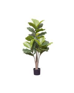 122cm Faux Giant Fiddle Leaf Fig Potted Tree Plant - Green (Artificial Indoor Decor)