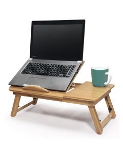 Living Today Portable Foldable Bamboo Laptop & Serving Tray (Bed Table & Desk Workstation)