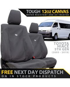 Toyota HiAce Retro Canvas 2x Front Seat Covers (In Stock)