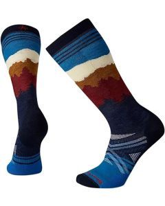 Smartwool PhD Ski Medium Alpenglow Pattern Merino Wool Socks
