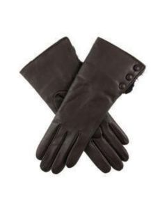 Dents Sophie Womens Leather Gloves - Mocca (Rabbit Fur Cuffs Wool Lined)