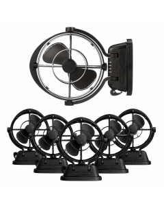 6 x Black Sirocco II 12/24V Caravan RV Fan (OEM Carton)