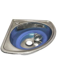 Stainless Steel Corner Basin with Fittings
