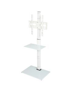 Levede TV Floor Stand 32-65 Inch Universal Swivel Height Adjustable Mount White