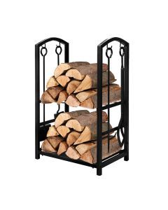 Traderight Firewood Rack with Fireplace Tool Log Holder Steel Wood Storage Large