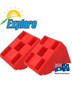 Wheel Chocks to Suit Explore Levelling Ramps Caravan Camper Trailer Pair