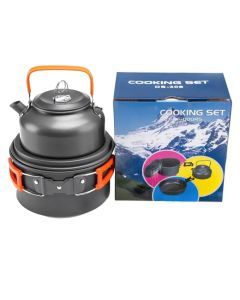 Portable Aluminum Camping Cookware Set for Outdoor Adventures