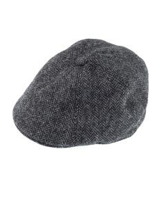 Dents Mens Abraham Moon Tweed Drivers Cap - Charcoal (Peaky Blinders Style)