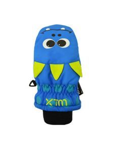 XTM Blue Kids Dino Puppet Winter Snow Mittens